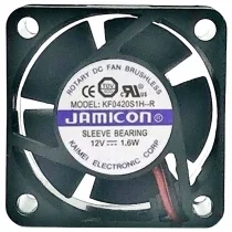 JAMICON KF0420S1H-R 12V 1.6W 2 Wires Sleeve Bearing Cooling Fan