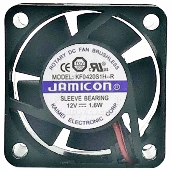 JAMICON KF0420S1H-R 12V 1.6W 2 Wires Sleeve Bearing Cooling Fan
