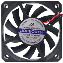 JAMICON JF0610S2L DC 24V 1.7W 2 Wires Sleeve Bearing Cooling Fan
