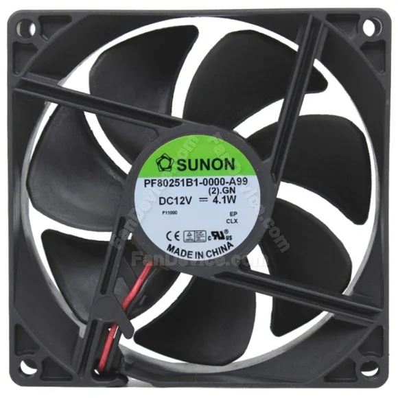 Sunon PF80251B1-0000-A99 DC 12V 4.1W 2 Wires Axial Cooling Fan