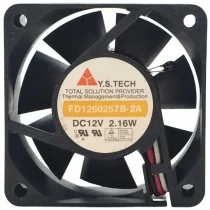 Y.S.TECH FD1260257B-2A DC 12V 2.16W 3 Wires Axial Cooling Fan
