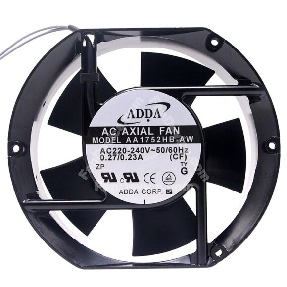 ADDA AA1752HB-AW AC 220-240V 0.27/0.23A 2 Wires Axial Cooling Fan