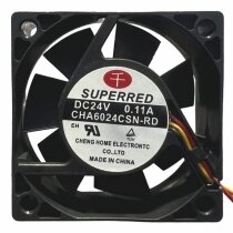 SuperRed CHA6024CSN-RD DC 24V 0.11A 2 Wires / 3 Wires Axial Cooling Fan