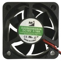 YM DA05020B24UA DC 18V 0.16A 2 Wires Axial Cooling Fan