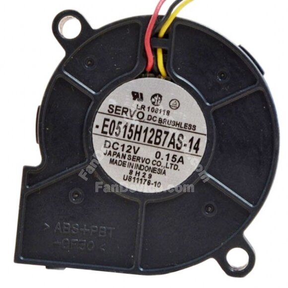 Servo E0515H12B7AS-14 DC 12V 0.15A Brushless Blower Cooling Fan