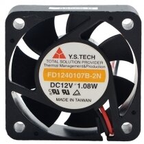 Y.S.TECH FD1240107B-2N DC 12V 1.08W 2 Wires Axial Cooling Fan