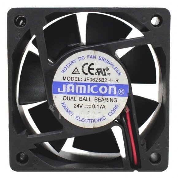 JAMICON JF0625B2H-R DC 24V 0.17A Dual Ball Bearing Axial Cooling Fan