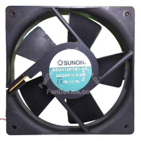 Sunon KD2412PTB1-6A DC 24V 5.3W 2 Wires / 3 Wires Axial Cooling Fan