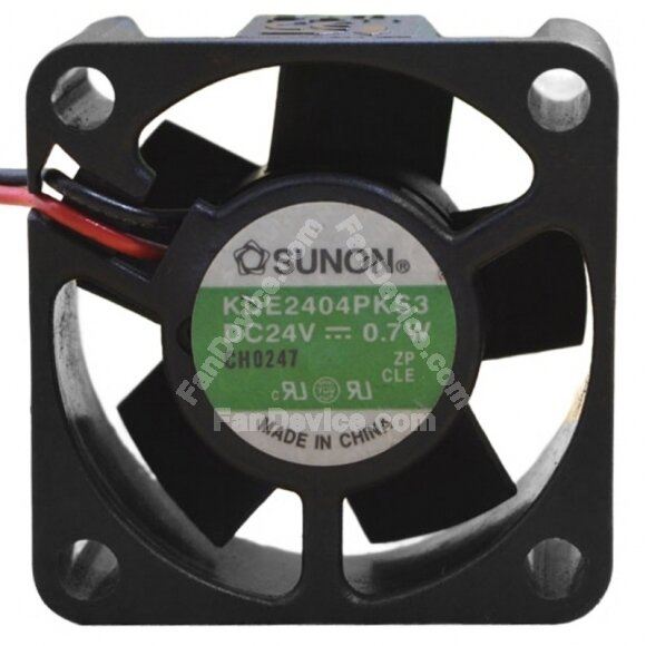 Sunon KDE2404PKS3 DC 24V 0.7W 2 Wires 4020 Axial Cooling Fan