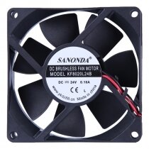 SANONDA KF8020L24B DC 24V 0.18A 2 Wires Brushless Axial Cooling Fan
