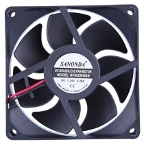 SANONDA KF8025H24B DC 24V 0.26A 2 Wires Brushless Axial Cooling Fan