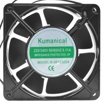 Kumanical K-VF1232S4 AC 220/240V 0.11A Impedance Protected Axial Cooling Fan