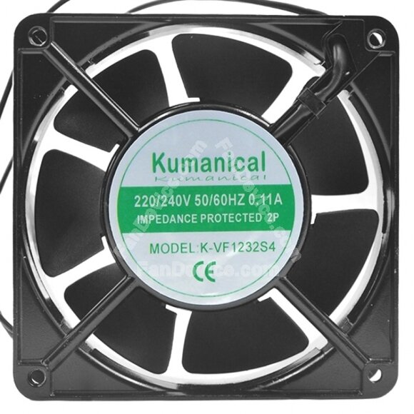 Kumanical K-VF1232S4 AC 220/240V 0.11A Impedance Protected Axial Cooling Fan