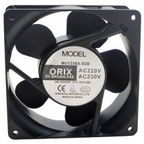 ORIX MU1238A-52B AC 220V 230V 2 Wires Brushless 12038 Axial Cooling Fan