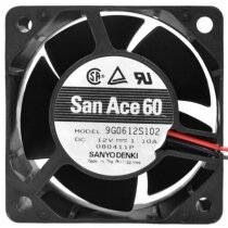 Sanyo Denki 9G0612S102 DC 12V 1.10A 2 Wires 6038 Axial Cooling Fan
