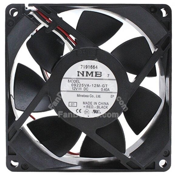NMB 09225VA-12M-GT DC 12V 0.40A 3 Wires Axial Cooling Fan