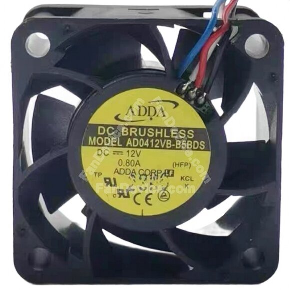 ADDA AD0412VB-B5BDS DC 12V 0.80A 4 Wires Brushless Axial Cooling Fan