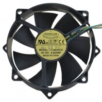 EVERFLOW F129025DU DC 12V 0.38AMP 4 Wires PWM Axial Cooling Fan