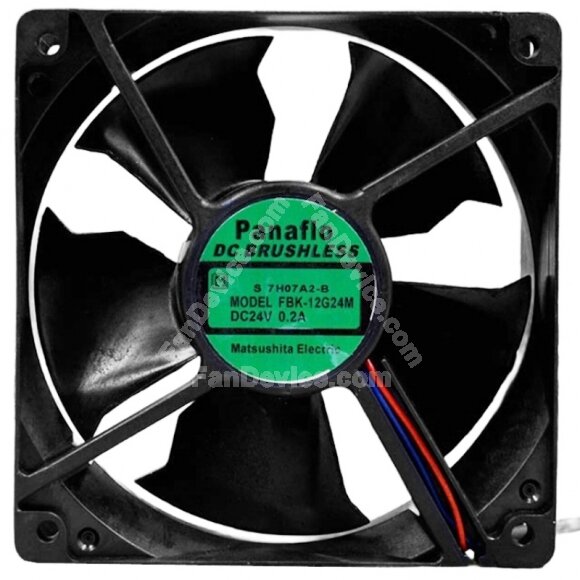 Panaflo FBK-12G24M DC 24V 0.2A 2 Wires Brushless Axial Cooling Fan