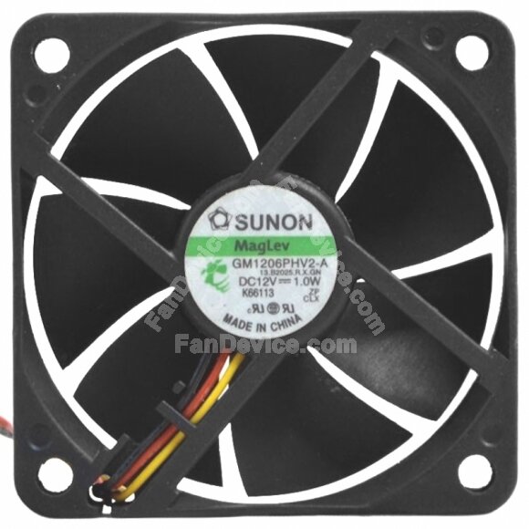 Sunon Maglev GM1206PHV2-A DC 12V 1.0W 2 / 3 Wires Axial Cooling Fan