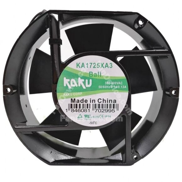 KAKU KA1725XA3 AC 380-400V 0.14/0.13A 2 Wires Axial Cooling Fan