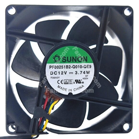 Sunon PF80251B2-Q010-QE9 DC 12V 3.74W 4 Wires Axial Cooling Fan