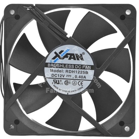 XFAN RDH1225B DC 12V 0.40A 2 / 3 Wires Brushless Axial Cooling Fan