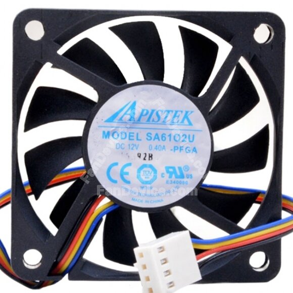APISTEK SA61O2U DC 12V 0.40A 2 / 3 / 4 Wires Axial Cooling Fan