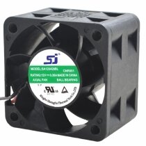 SJ SA120428BL DC 12V 0.36A 2 Wires Ball Bearing Axial Cooling Fan
