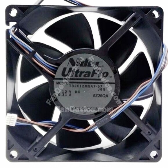 Nidec UltraFlo T92C12MGA7-57 DC 12V 0.31A 4 Wires Axial Cooling Fan