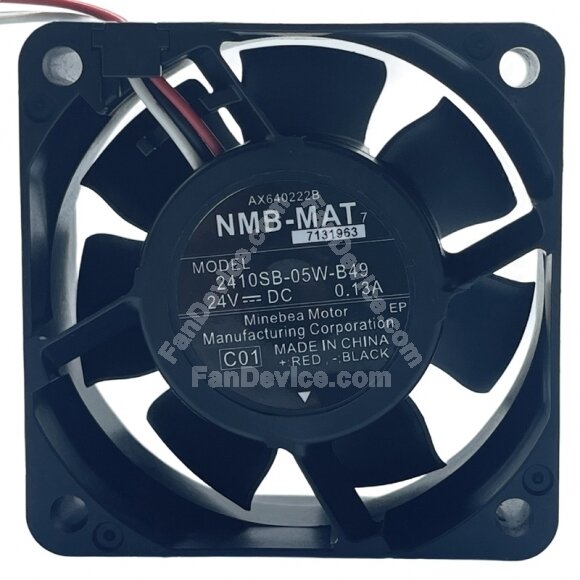 NMB-MAT 2410SB-05W-B49 DC 24V 0.13A 3 Wires Axial Cooling Fan