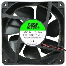 FYH FYH1238D12LS DC 12V 0.40A Impedance Protected Axial Cooling Fan