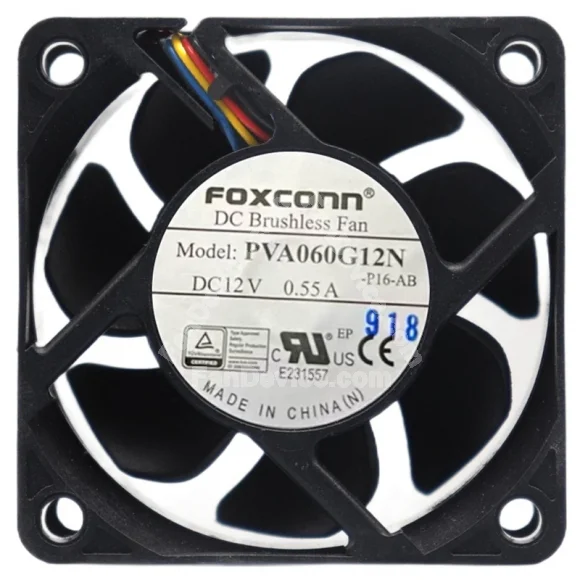 Foxconn PVA060G12N 12V 0.55A DC Brushless Axial Fan
