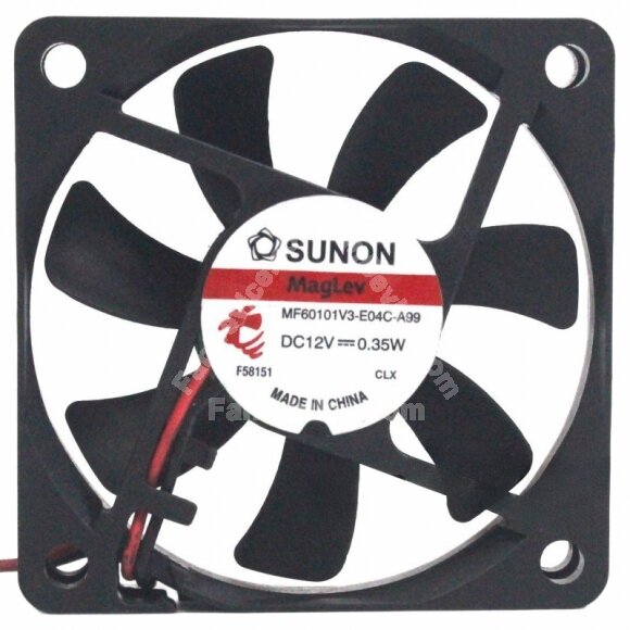 Sunon Maglev MF60101V3-E04C-A99 DC 12V 0.35W 2 Wires Axial Cooling Fan