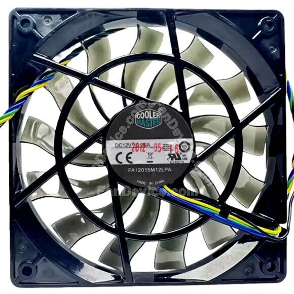 CoolerMaster FA12015M12LPA DC 12V 0.30A 4 Wires PWM Axial Cooling Fan