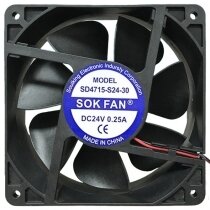 SOK FAN SD4715-S24-30 DC 24V 0.25A 2 Wires 12038 Axial Cooling Fan