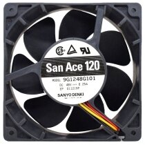 Sanyo Denki 9G1248G101 DC 48V 0.25A 3 Wires 12038 Axial Cooling Fan