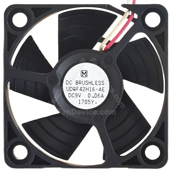 Panasonic UDQF42H16-AE 9V 0.06A DC Brushless 2 Wires Axial Cooling Fan