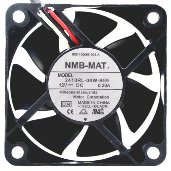 NMB-MAT 2410RL-04W-B59 DC 12V 0.20A 3 Wires Axial Cooling Fan