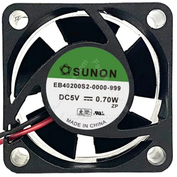 Sunon EB40200S2-0000-999 DC 5V 0.70W 2 Wires Axial Cooling Fan