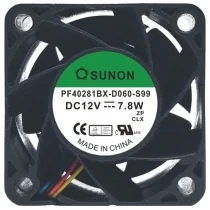 Sunon PF40281BX-D060-S99 DC 12V 7.8W 4 Wires PWM Axial Cooling Fan