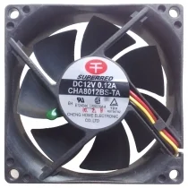 SuperRed CHA8012BS-TA DC 12V 0.12A 3 Wires Axial Cooling Fan