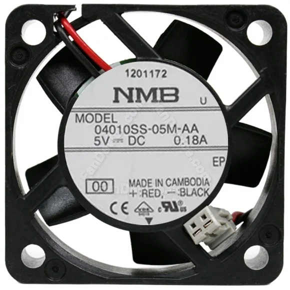 NMB 04010SS-05M-AA DC 5V 0.18A 2 Wires Axial Cooling Fan