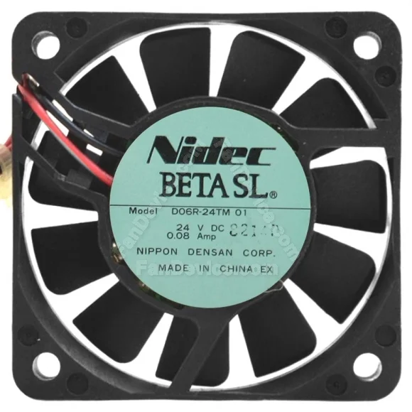 Nidec D06R-24TM 01 24V 0.08A 2 Wires Axial Cooling Fan