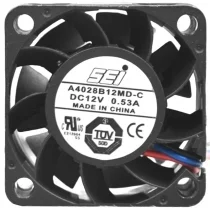 SEI A4028B12MD-C DC 12V 0.53A 2 / 3 Wires Axial Cooling Fan