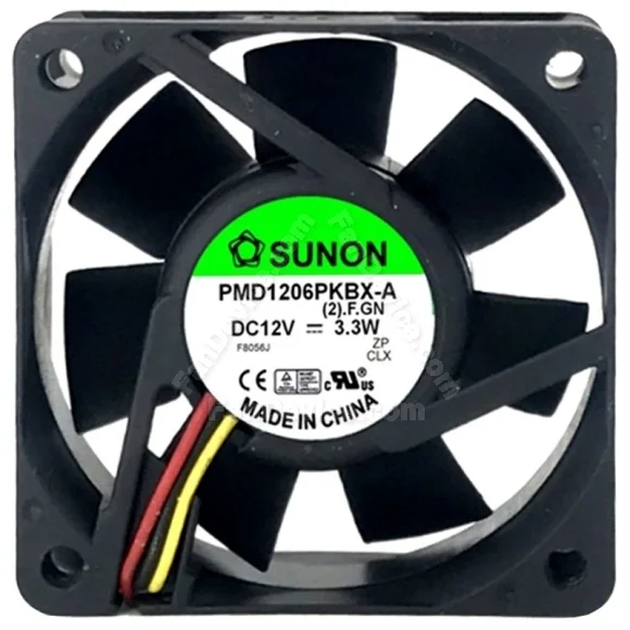 Sunon PMD1206PKBX-A DC 12V 3.3W 3 Wires Axial Cooling Fan