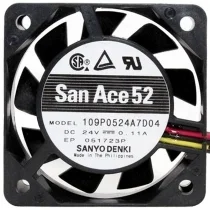 Sanyo 109P0524A7D04 DC 24V 0.11A 3 Wires Axial Cooling Fan