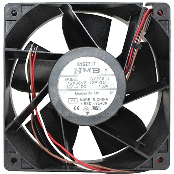 NMB 12038VE-12P-GU DC 12V 1.80A 4 Wires Axial Cooling Fan