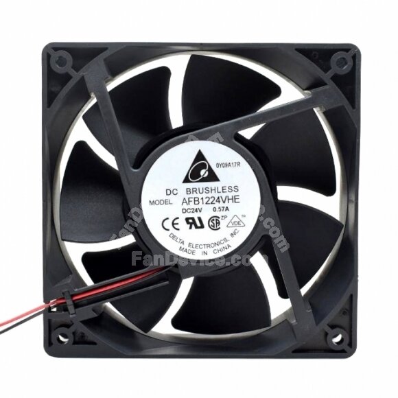 Delta AFB1224VHE DC 24V 0.57A 2 Wires / 3 Wires / 4 Wires Axial Cooling Fan