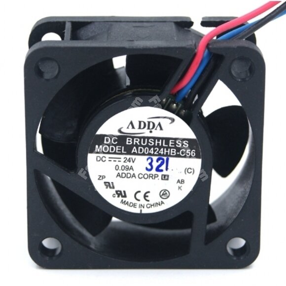 ADDA AD0424HB-C56 DC 24V 0.09A 2 Wires / 3 Wires Axial Cooling Fan